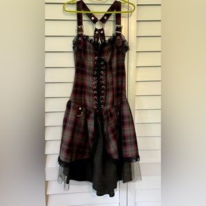 Lip Service Burgundy Plaid Tart ‘n’ Tiny Dress